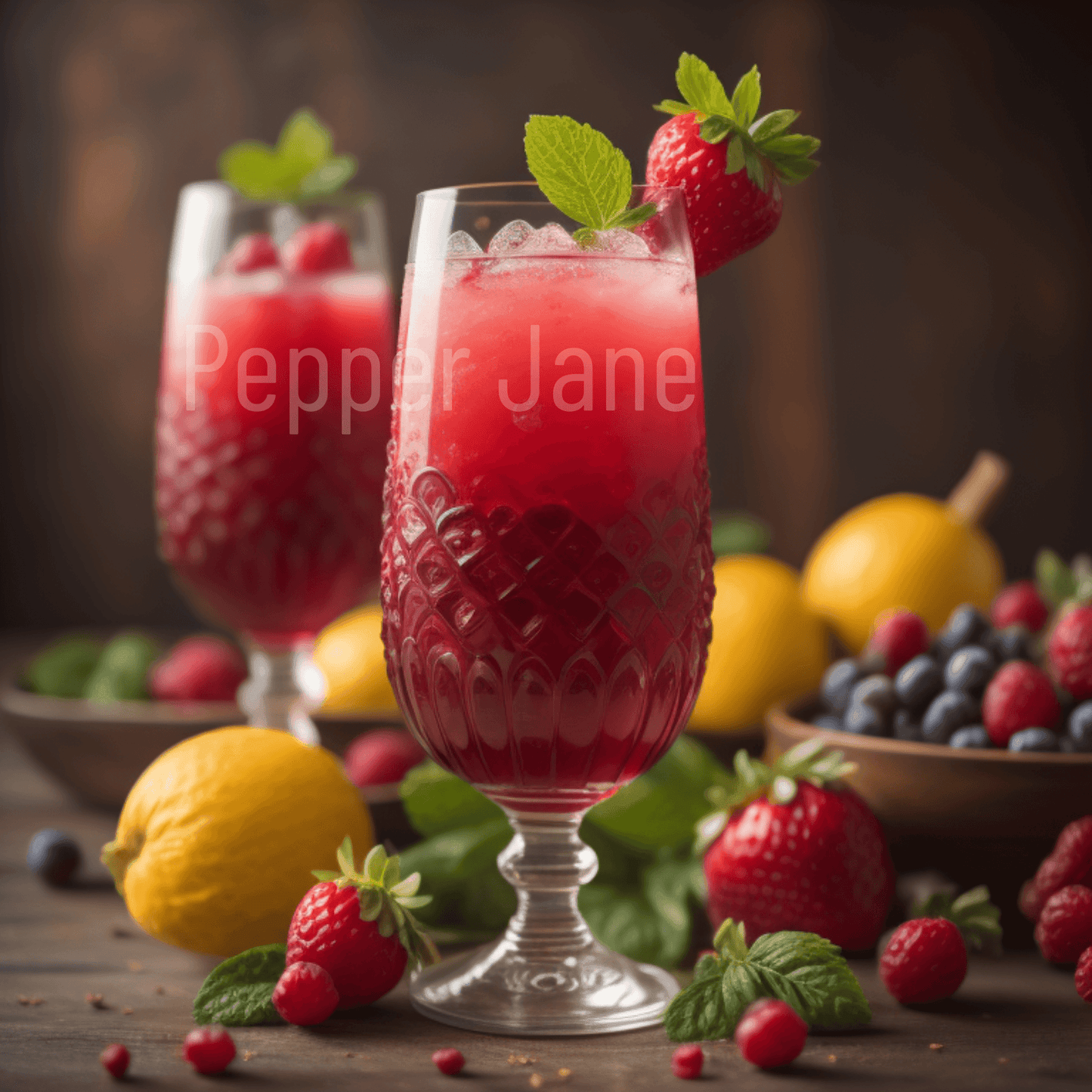 Pepper Jane's Berry Bellini fragrance oil—a bubbly blend of raspberries, red currants, and champagne fizz