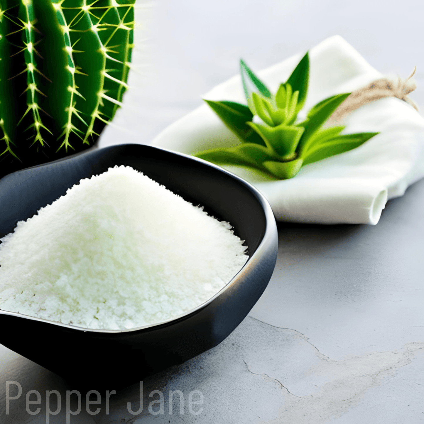 Cactus and Sea Salt Fragrance Oil: Fresh cactus, sea salt, and ozone for a crisp, clean scent.