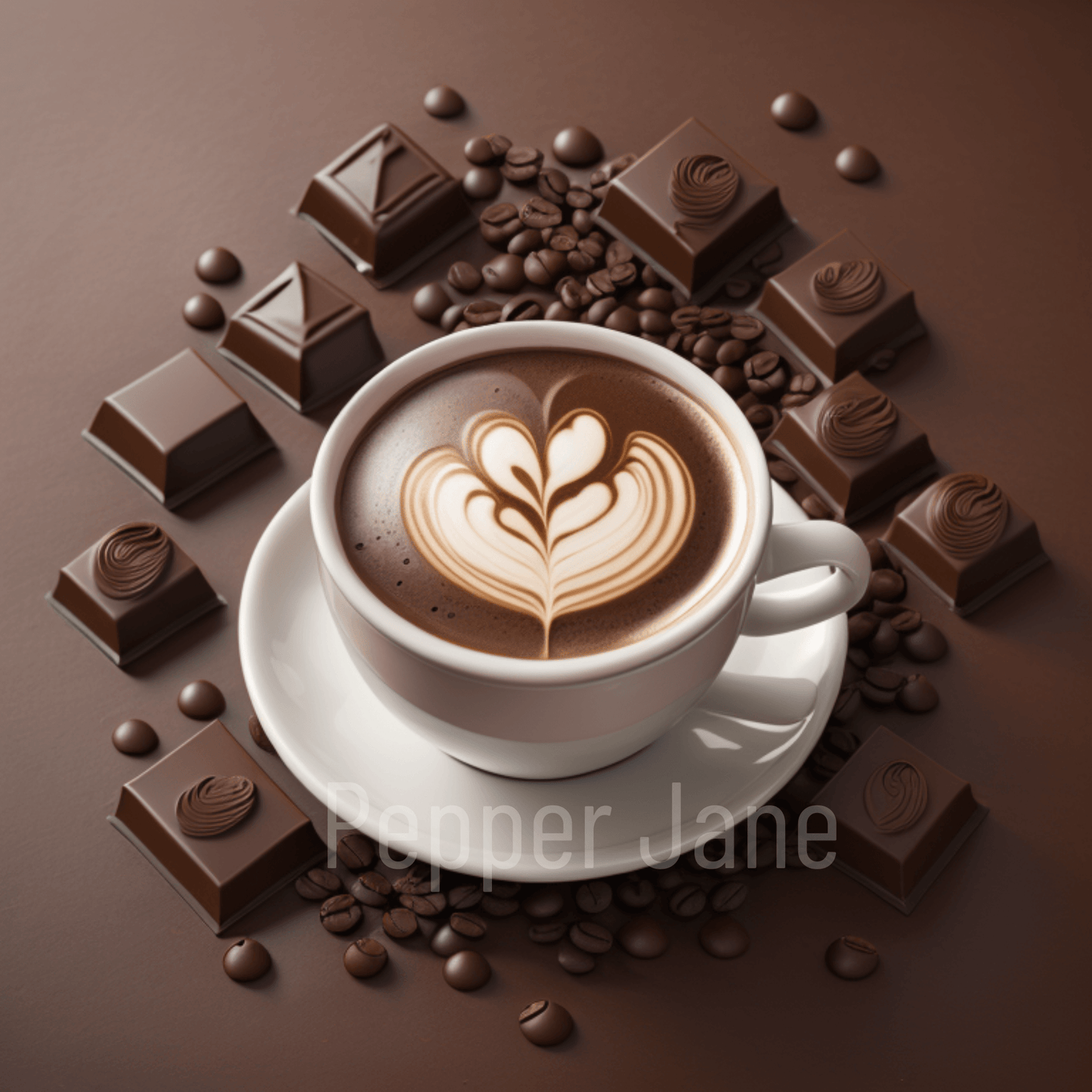 Cafe Mocha Fragrance Oil: A phthalate-free blend of coffee, chocolate & vanilla cream.