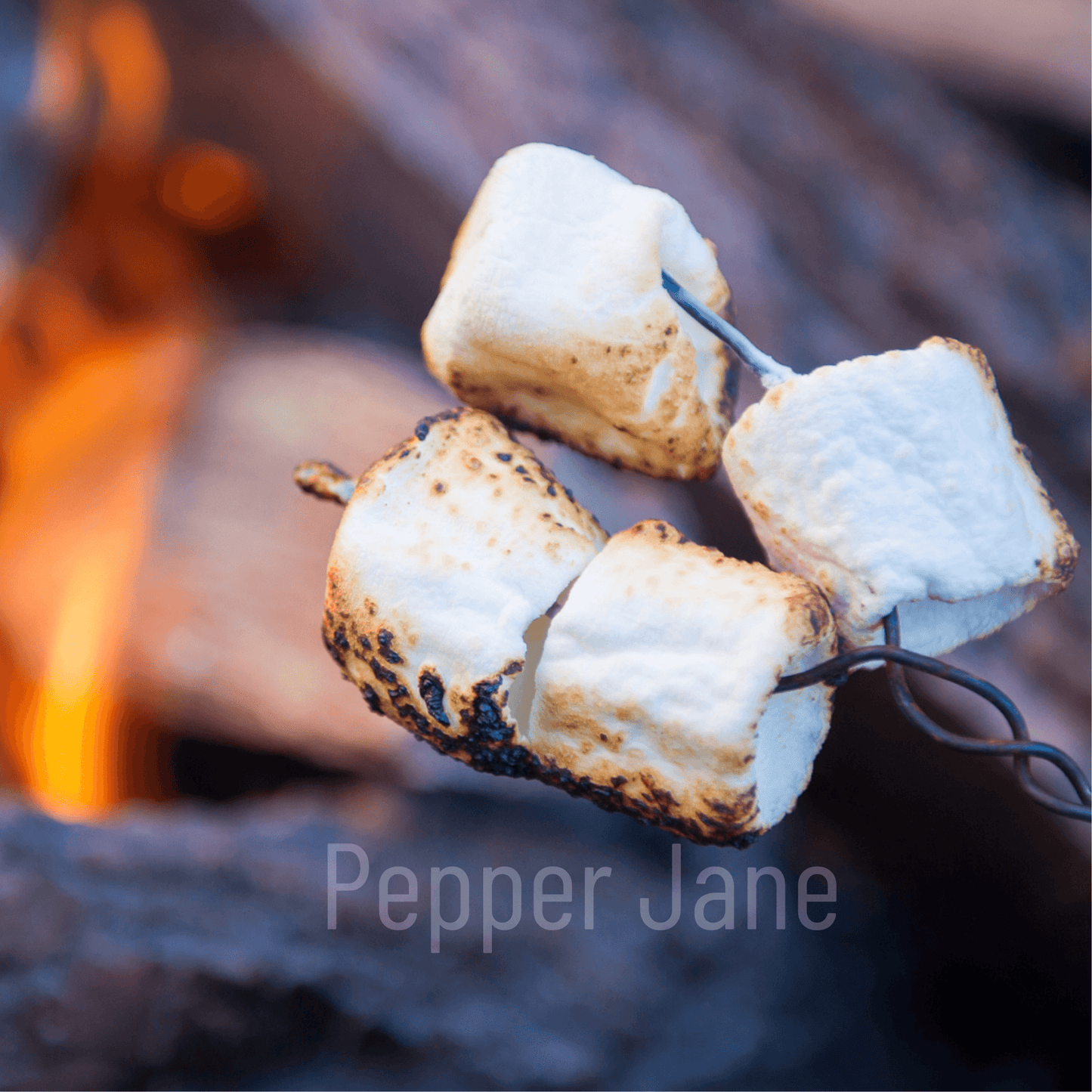 Marshmallow Fireside fragrance oil by Pepper Jane’s—sweet marshmallow with smoky undertones.