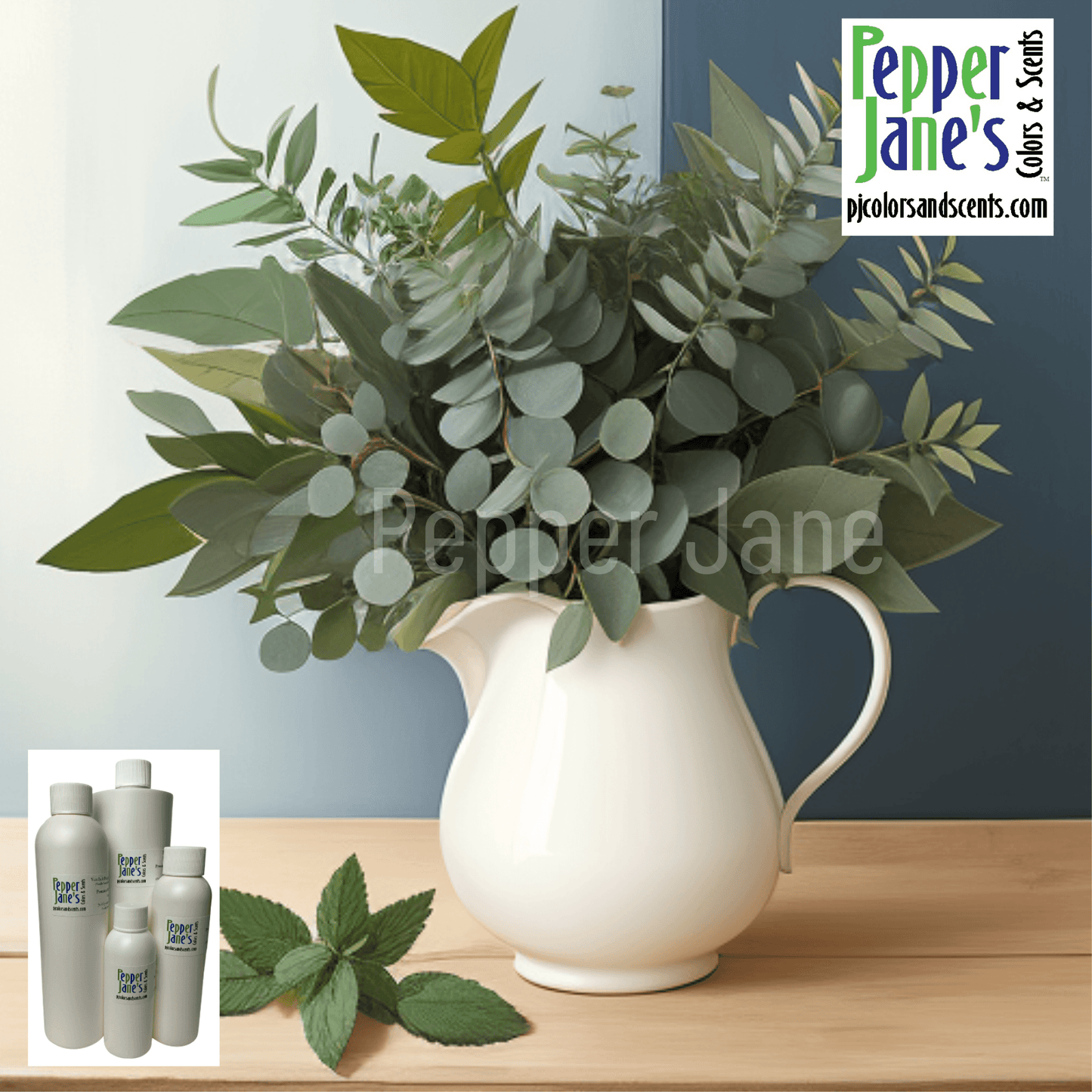 Eucalyptus and Spearmint fragrance oil: refreshing fusion of eucalyptus, spearmint, and lemon.