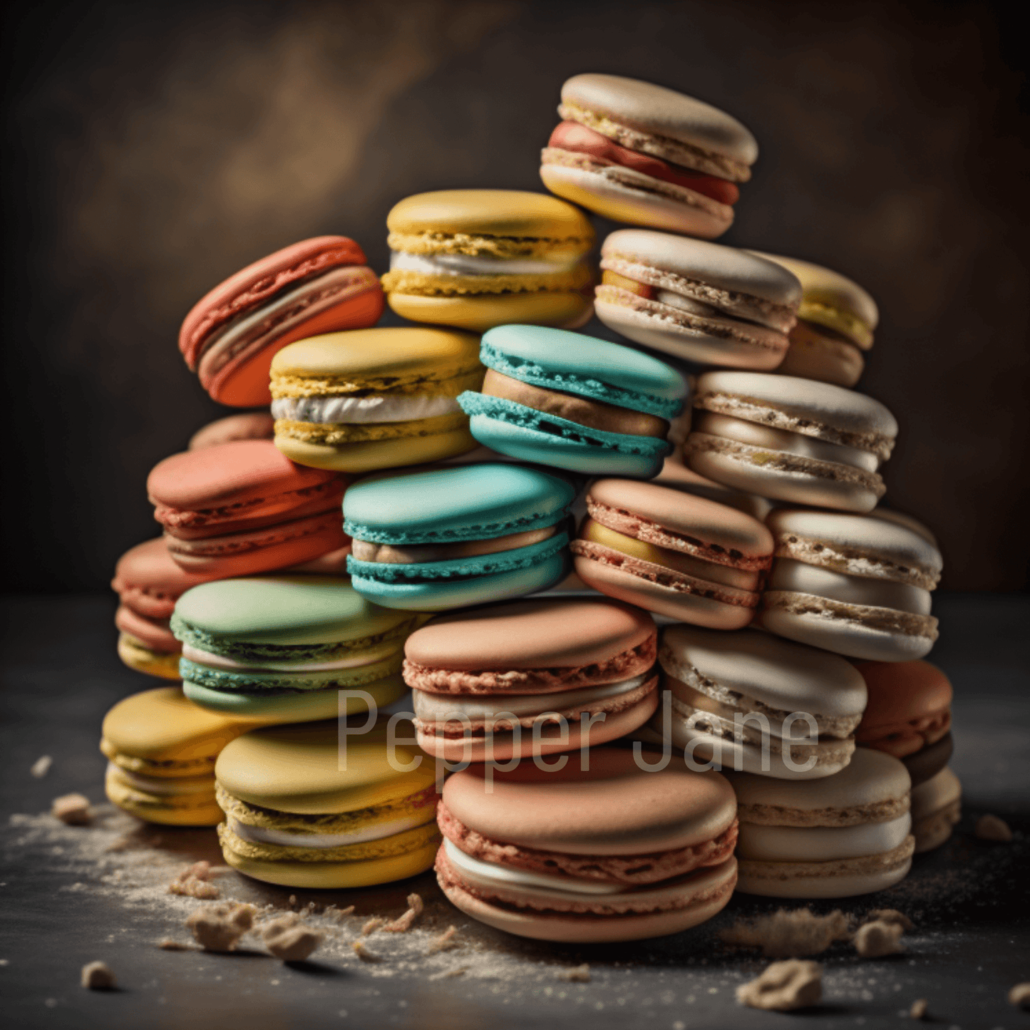 French Macarons fragrance oil: delightful mix of pistachio, cherry, cocoa, and vanilla.