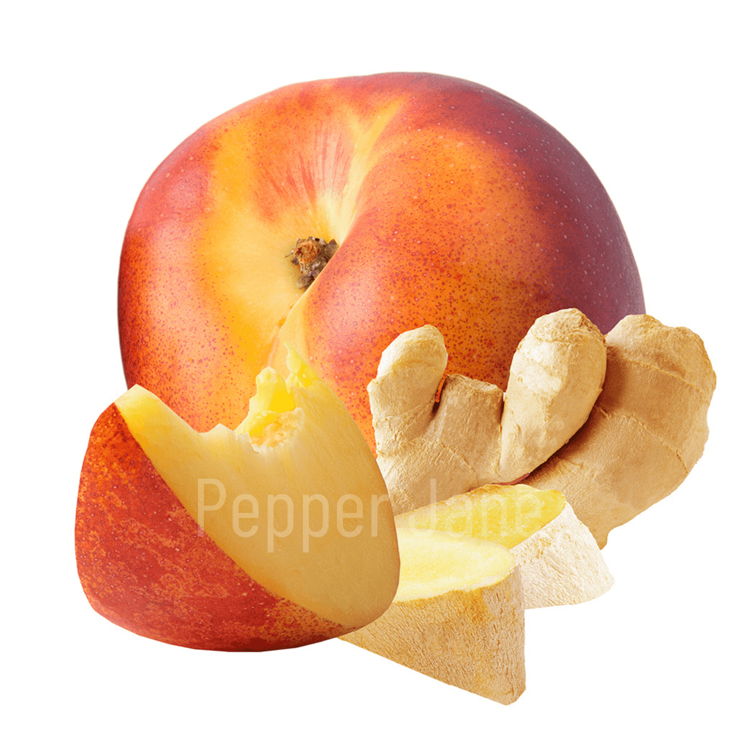 Pepper Jane's Ginger Peach fragrance oil: sweet peach with a hint of ginger spice.