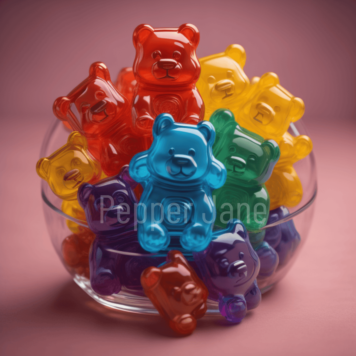 Pepper Jane's Gummy Bears fragrance oil—captures the fruity essence of gummy candies in a phthalate-free formula.