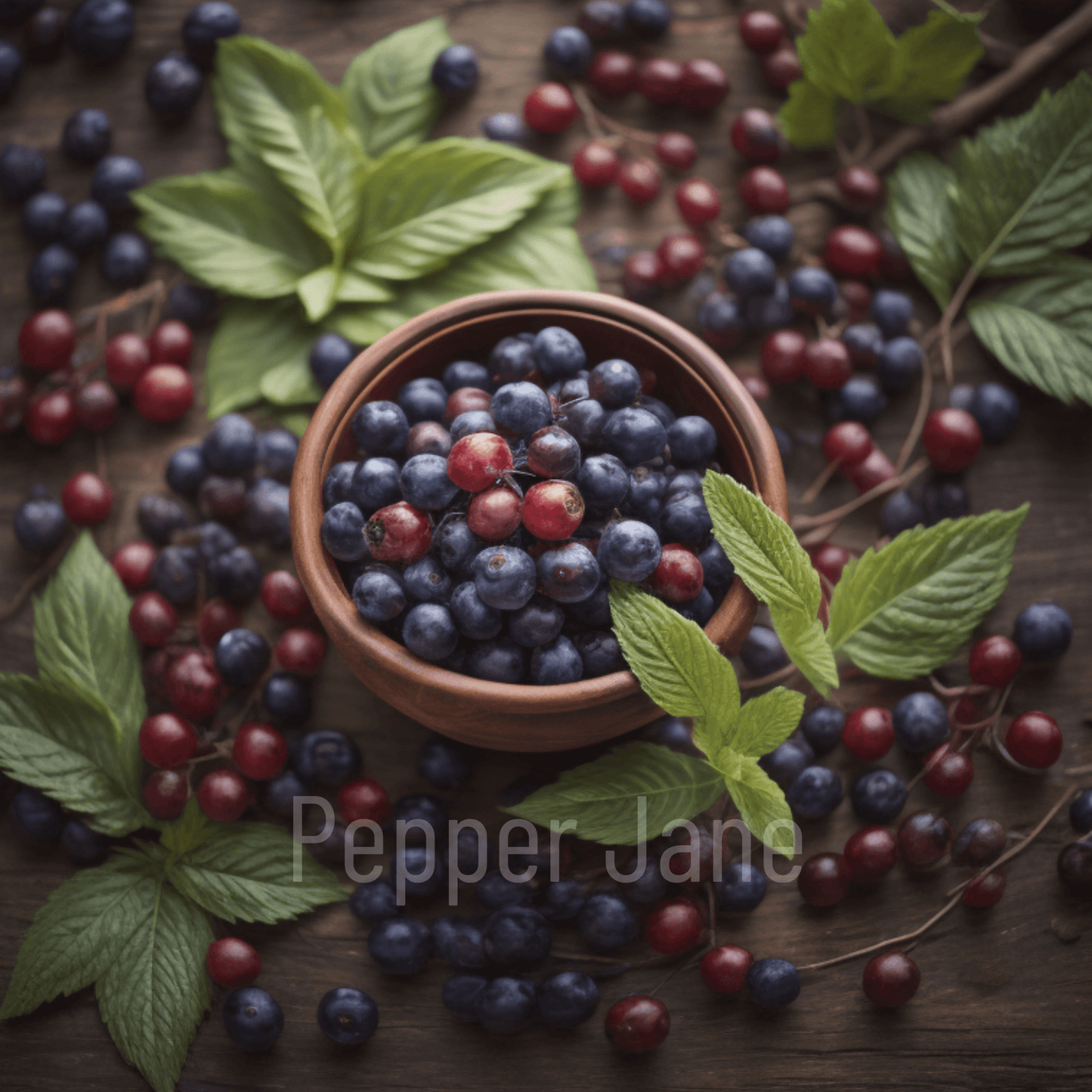 Huckleberry fragrance oil—tart and sweet wild berry aroma, reminiscent of fresh Pacific Northwest berries.