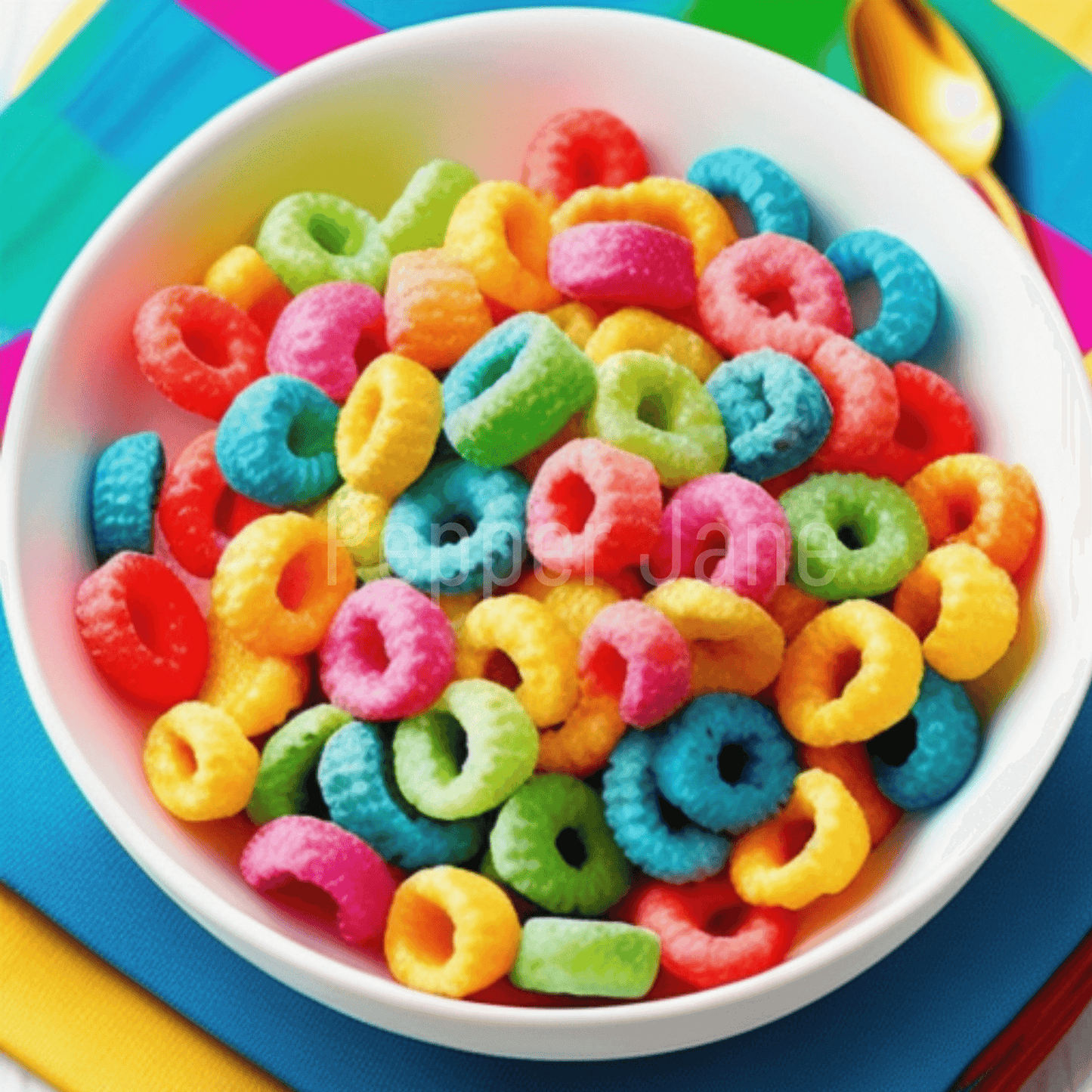 Loop da Loops fragrance oil—nostalgic fruity cereal aroma with zesty citrus and smooth vanilla notes. Inspired by Fruit Loops.