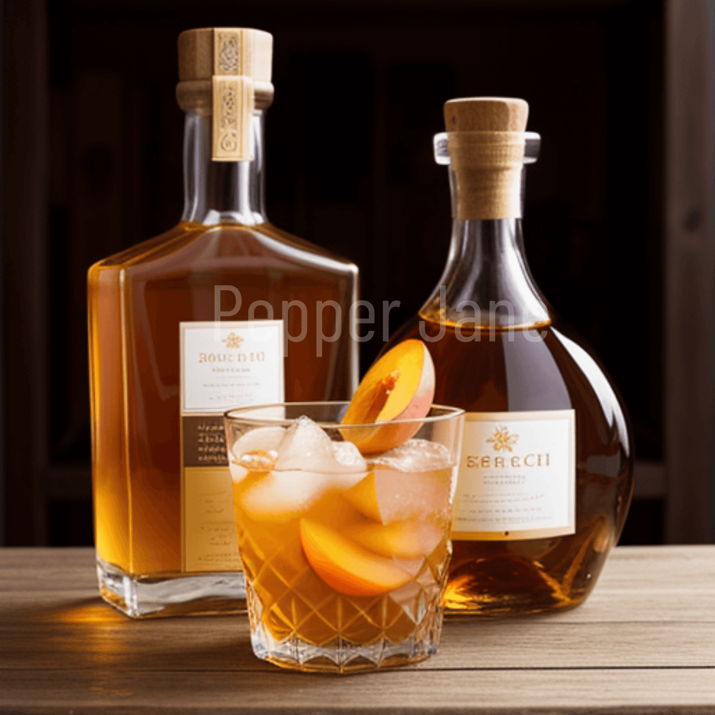 Peach Brandy fragrance oil: elegant mix of peaches, citrus, and smoky brandy for a bold aroma