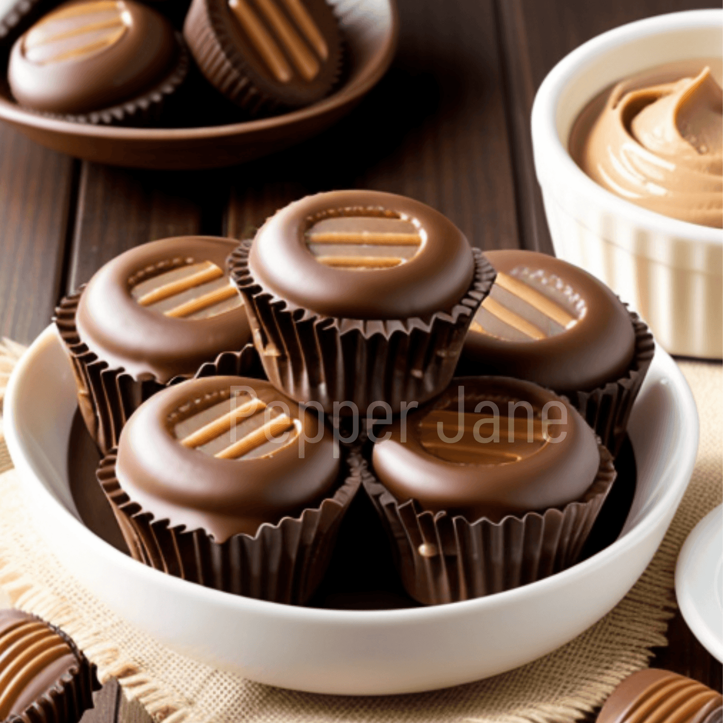 Pepper Jane’s Peanut Butter Cup Fragrance Oil: Creamy peanut butter and milk chocolate blend.