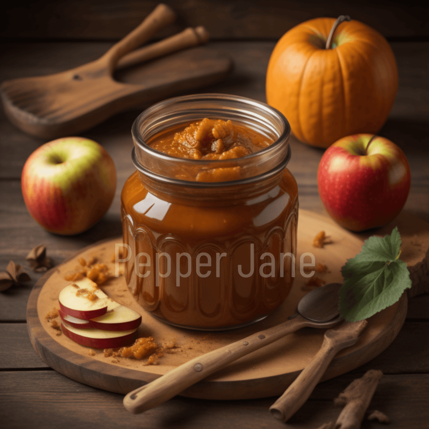 Pepper Jane's Pumpkin Apple Butter fragrance oil: autumn mix of apple, pumpkin, and spices.