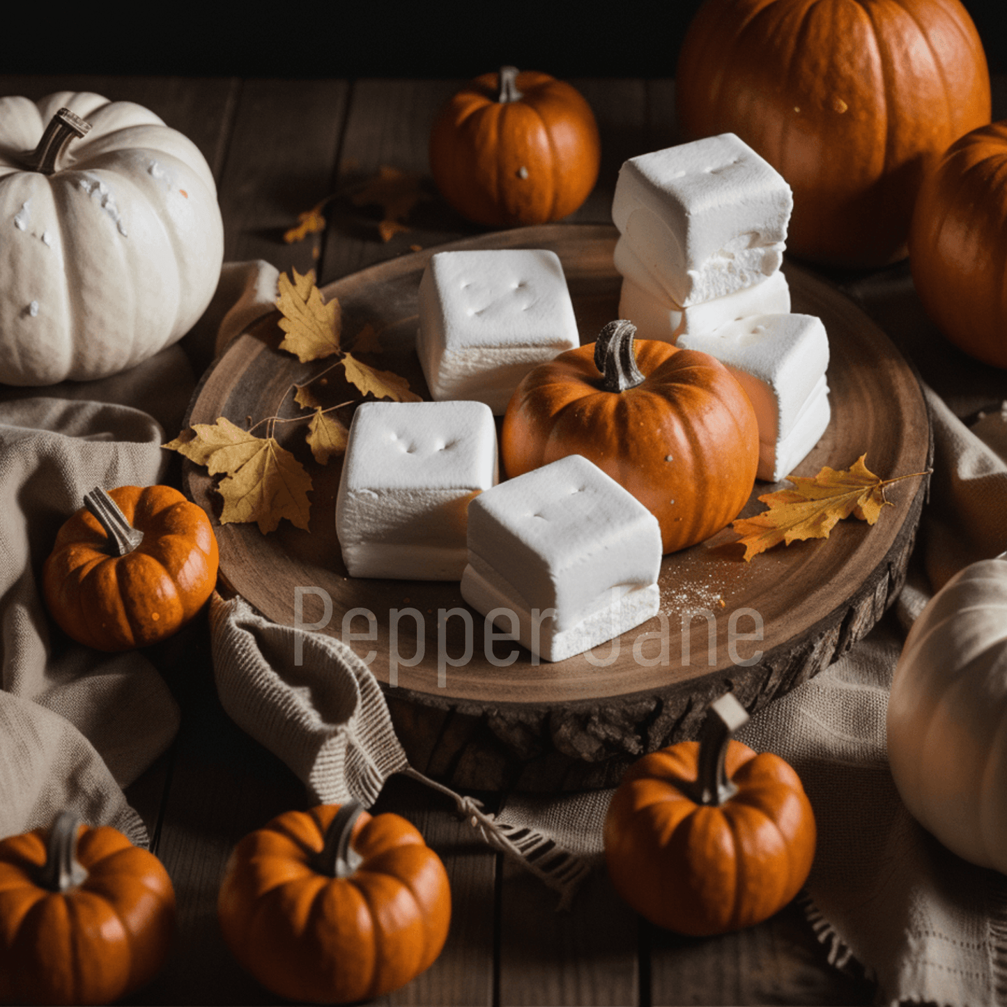 Vanilla Pumpkin Marshmallow fragrance oil—autumn-inspired blend of vanilla, pumpkin, and marshmallow.