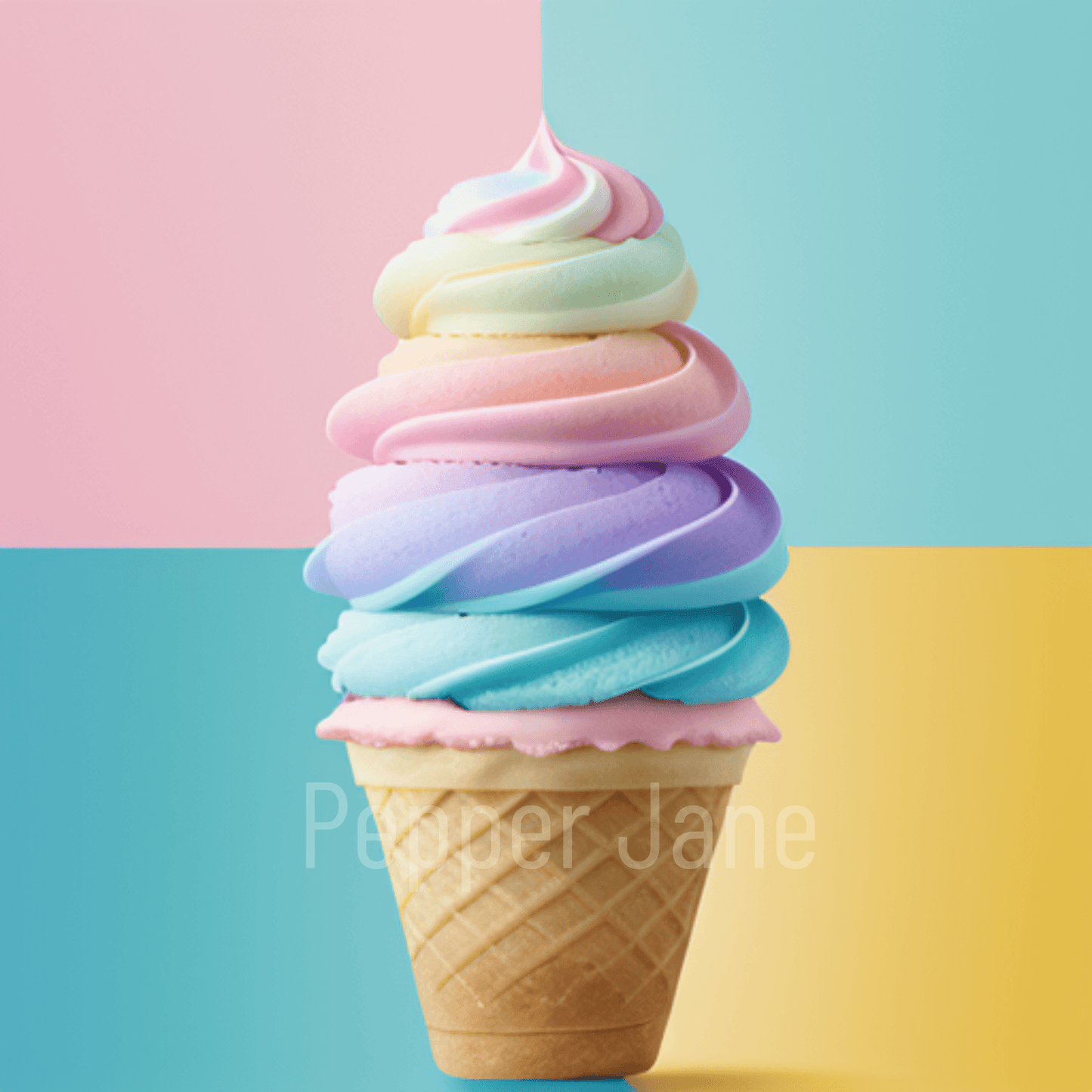 Pepper Jane's Rainbow Sherbet fragrance oil: sweet and tangy citrus with creamy ice cream notes.