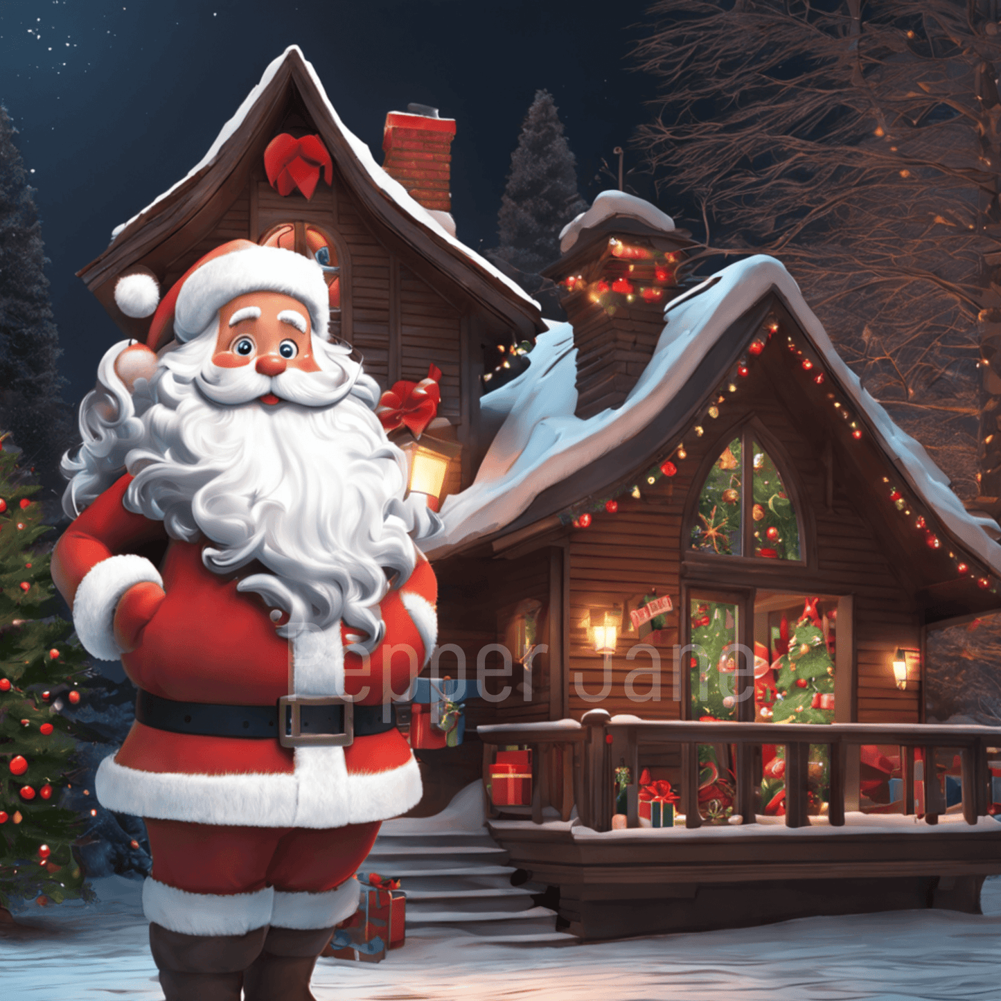 Santa's Hideaway Fragrance Oil: Cozy blend of blue spruce, cranberry, apple cider, and plum