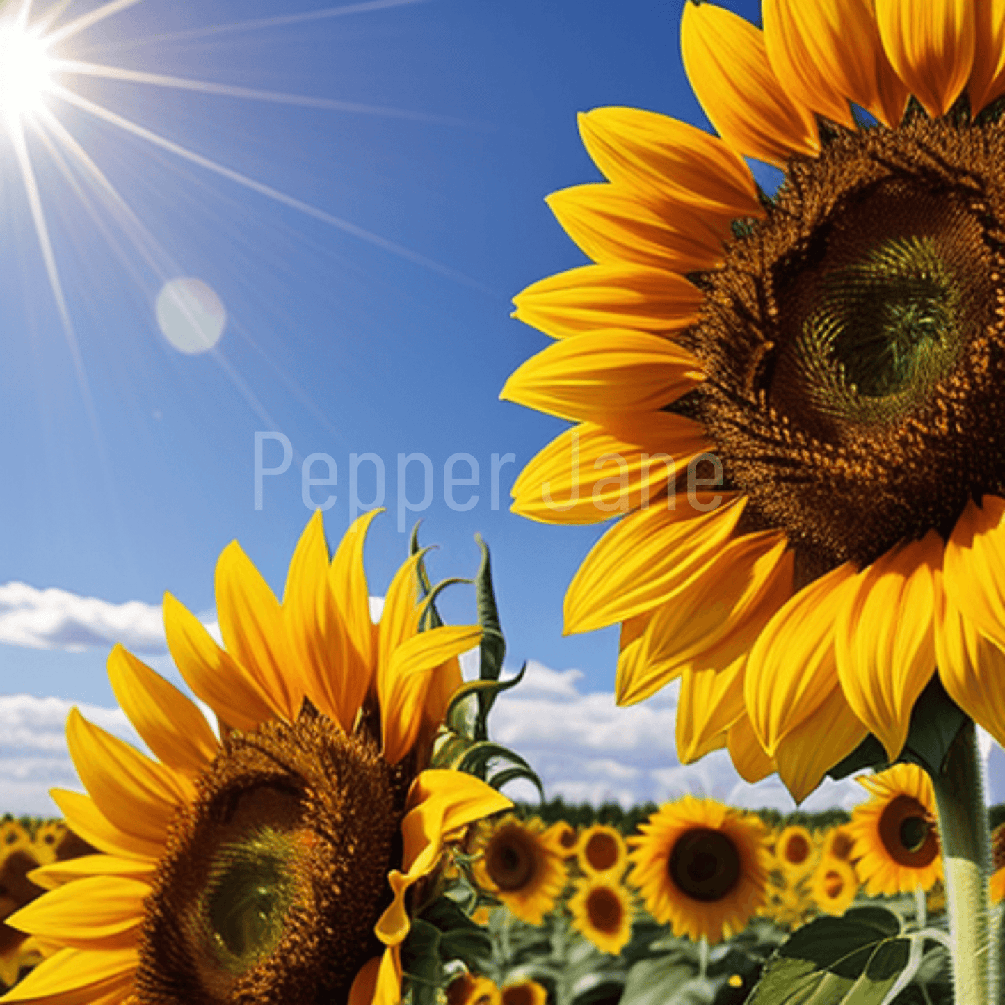 Pepper Jane’s Sunflower fragrance oil—bright, cheerful aroma for candles and soaps.