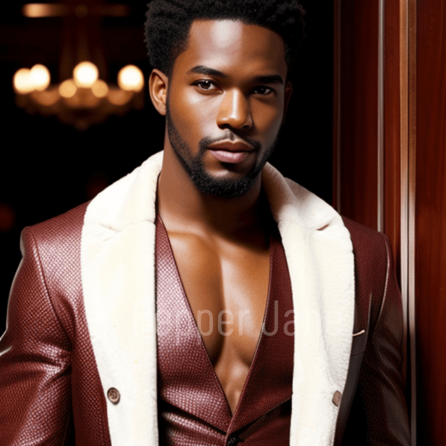 Mahogany Teakwood fragrance oil by Pepper Jane’s—masculine, deep, and aromatic.