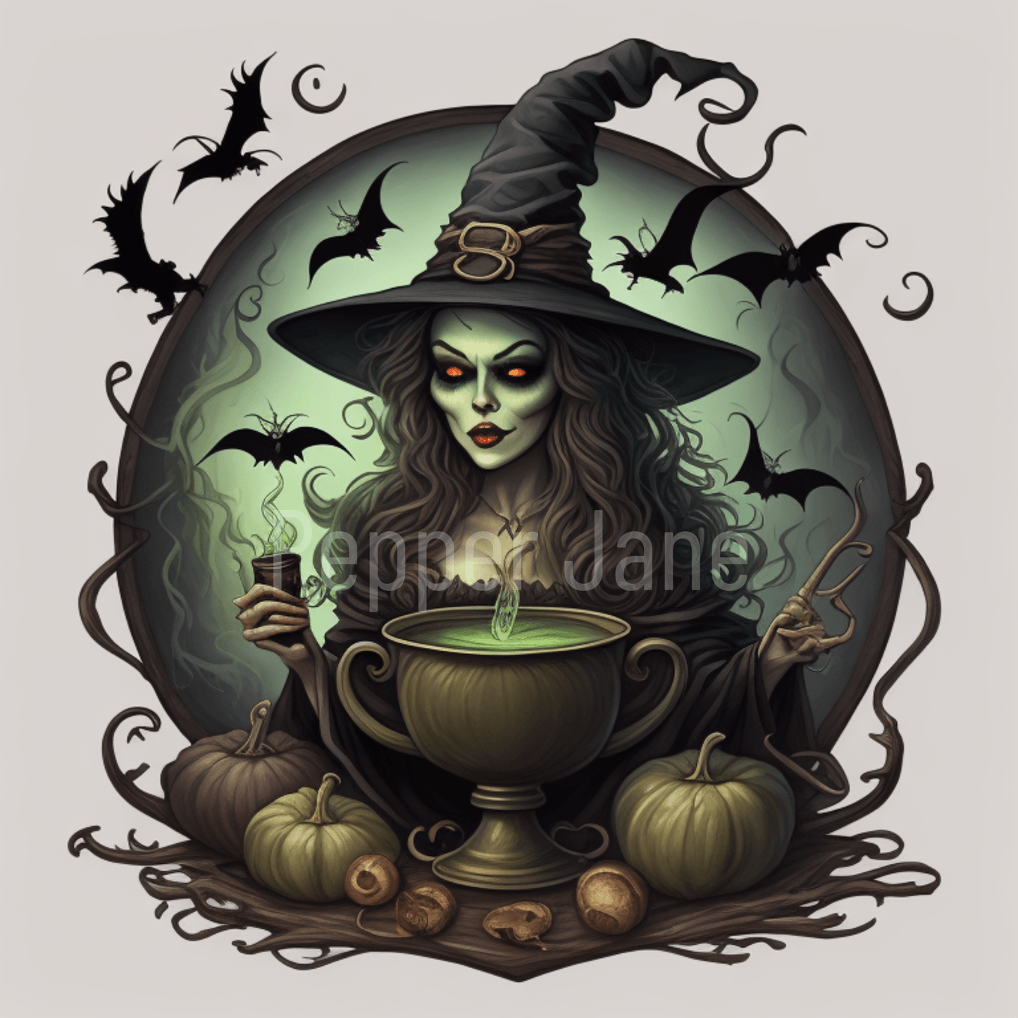 Witches Brew fragrance oil—dark, smoky patchouli with warm cinnamon and aromatic clove in bottle